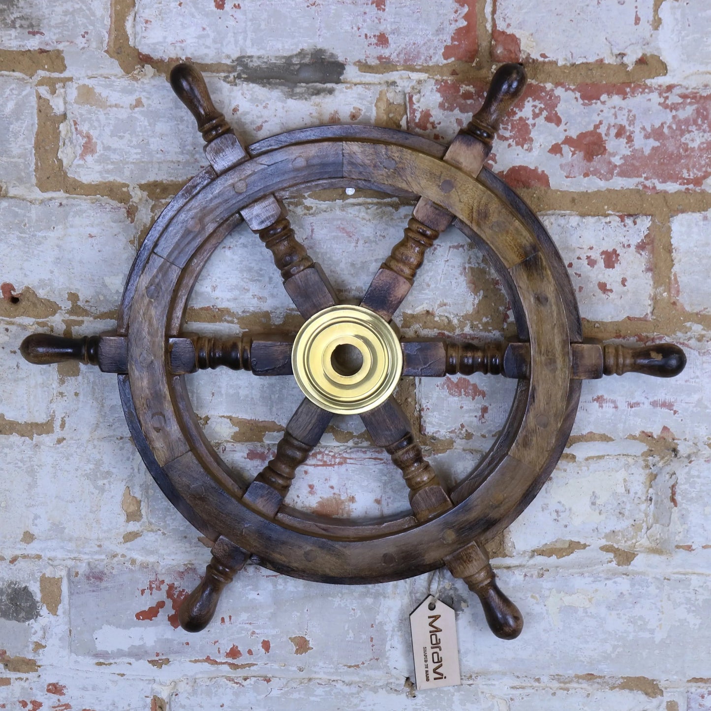 Naav Wooden Ships Wheel Natural Colour by Maravi