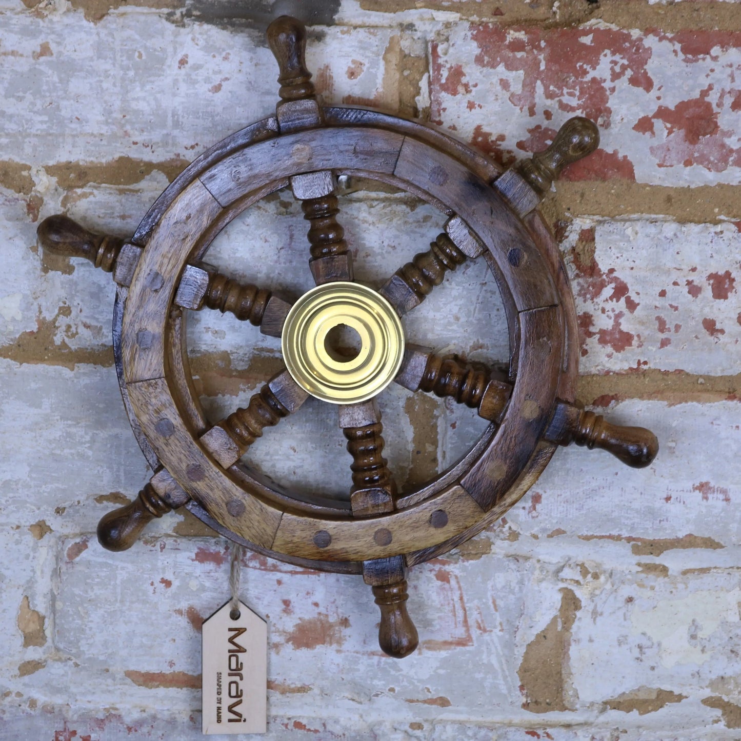 Naav Wooden Ships Wheel Natural Colour by Maravi