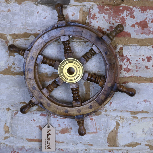 Naav Wooden Ships Wheel Natural Colour by Maravi