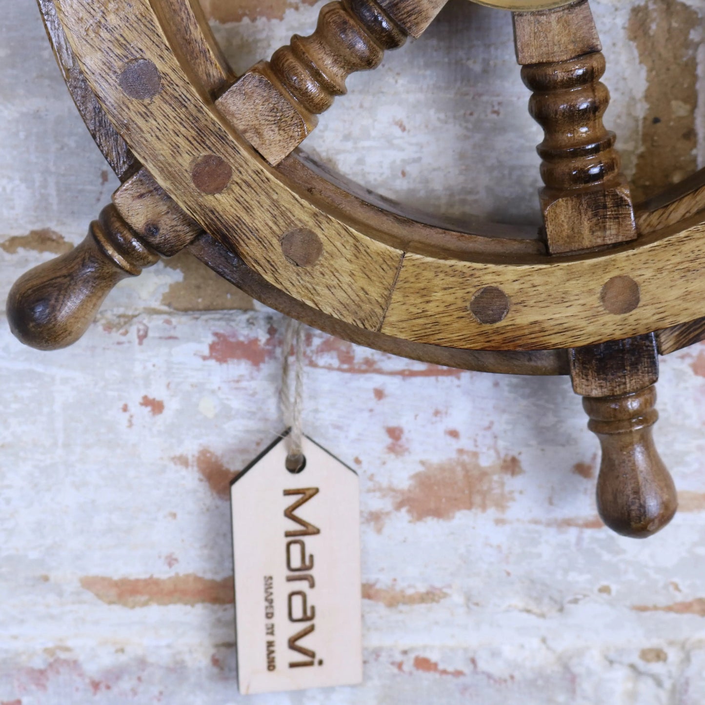 Naav Wooden Ships Wheel Natural Colour by Maravi