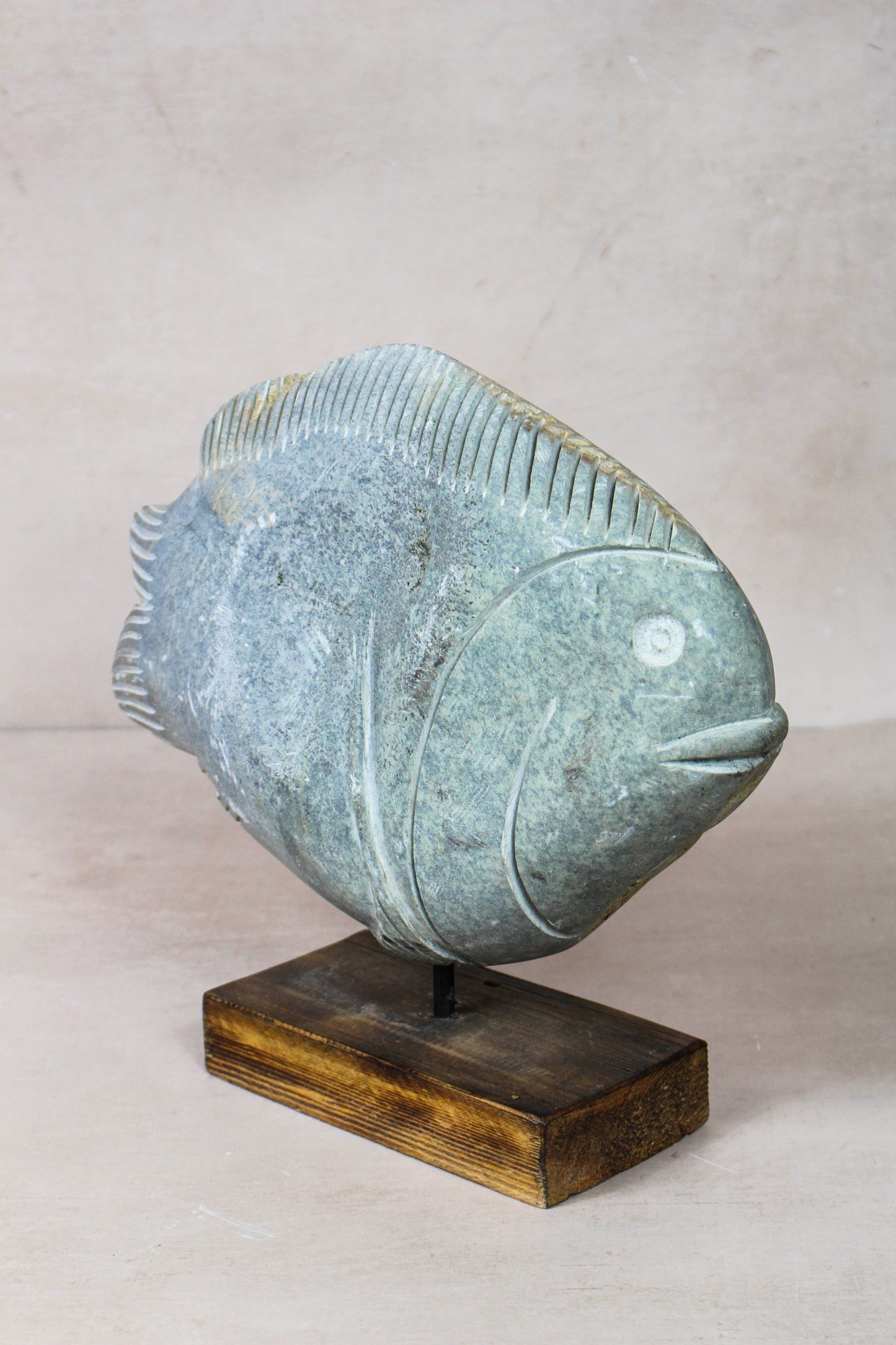 Stone Fish Sculpture - Zimbabwe - 159.8 by Botanical Boys