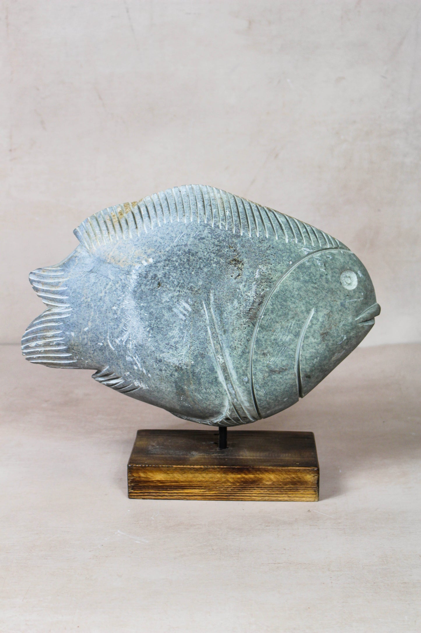 Stone Fish Sculpture - Zimbabwe - 159.8 by Botanical Boys