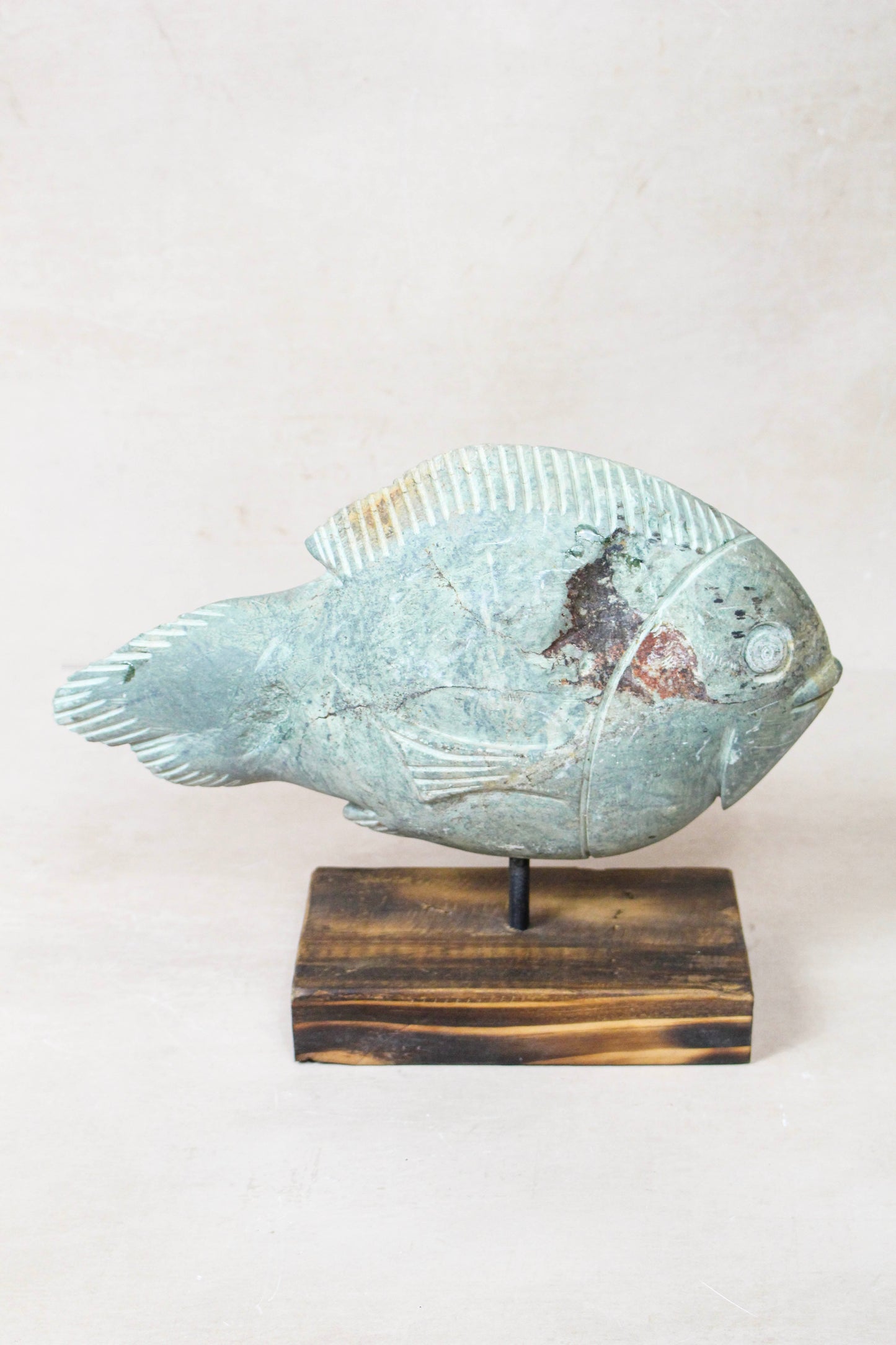 Stone Fish Sculpture - Zimbabwe - 159.12 by Botanical Boys