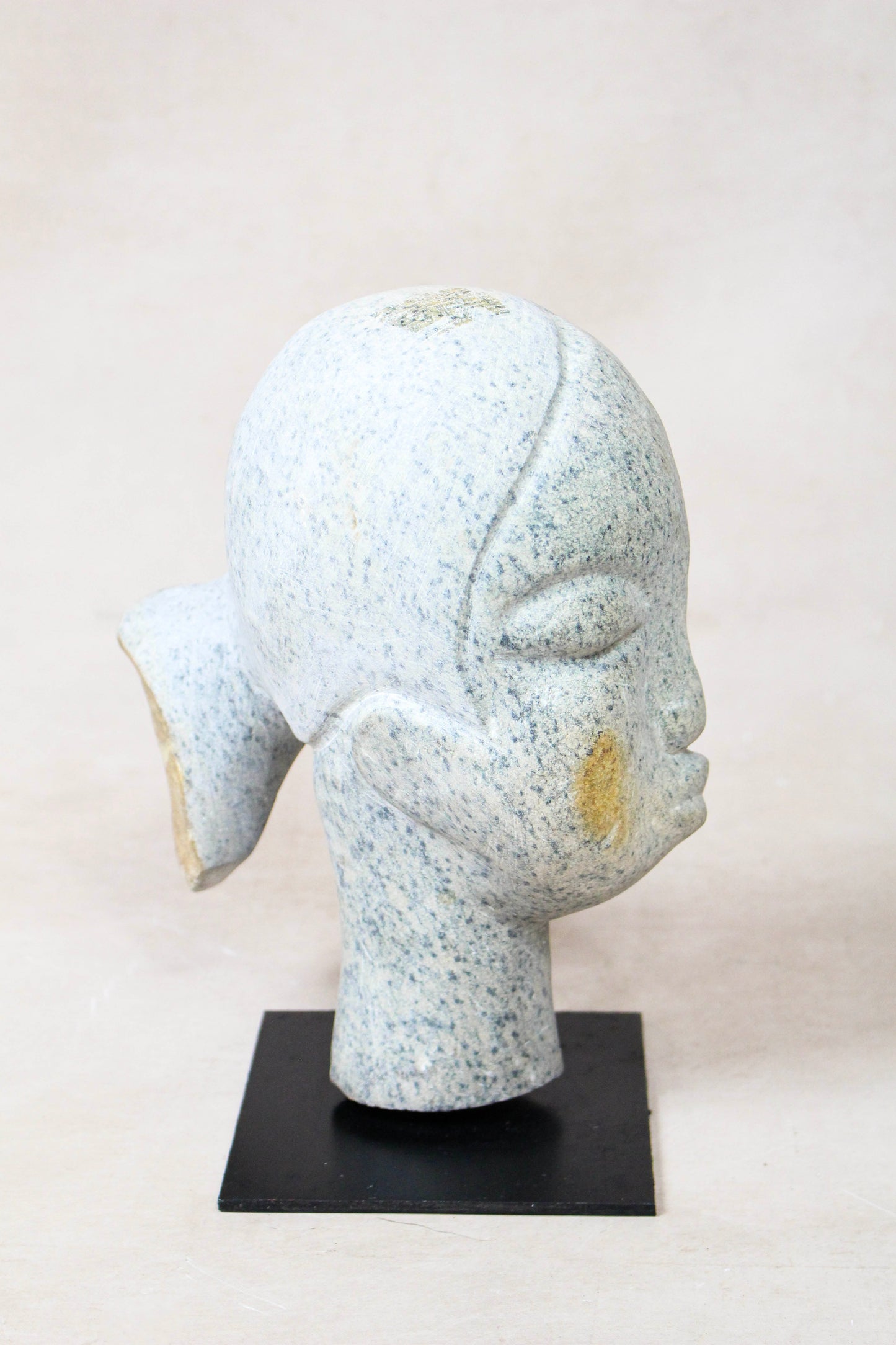 Stone head sculpture by Rizimu Chiwawa Zimbabwe 30.4 by Botanical Boys