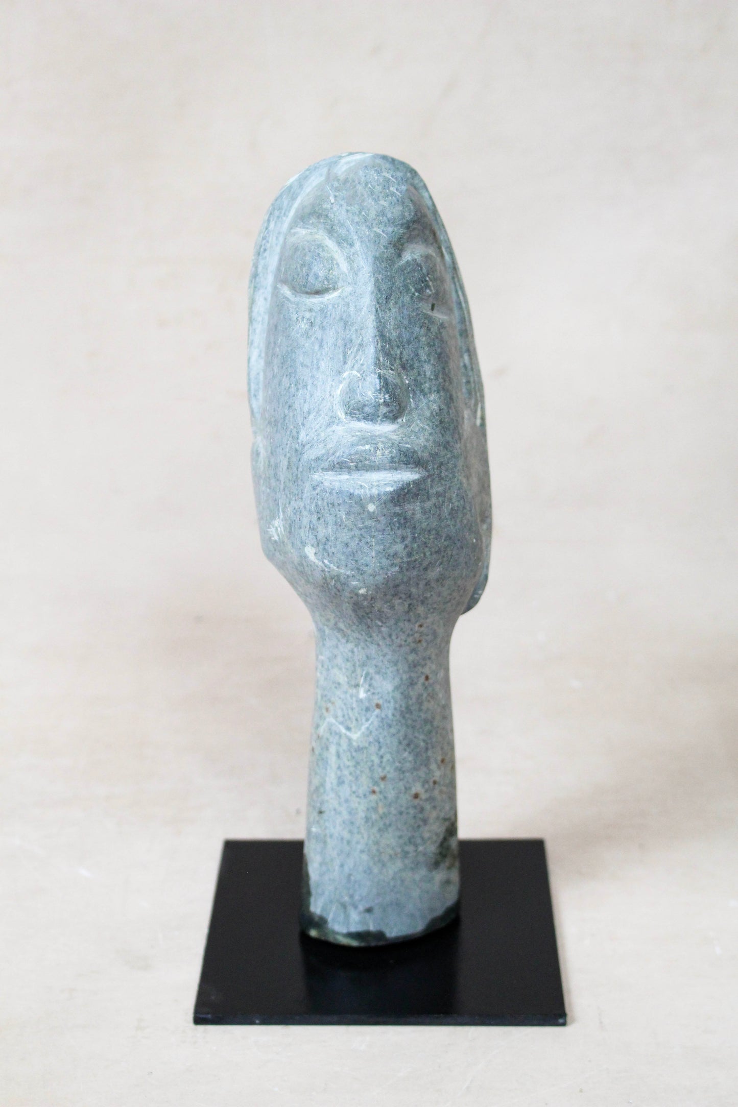 Stone head sculpture by Rizimu Chiwawa Zimbabwe 30.6 by Botanical Boys