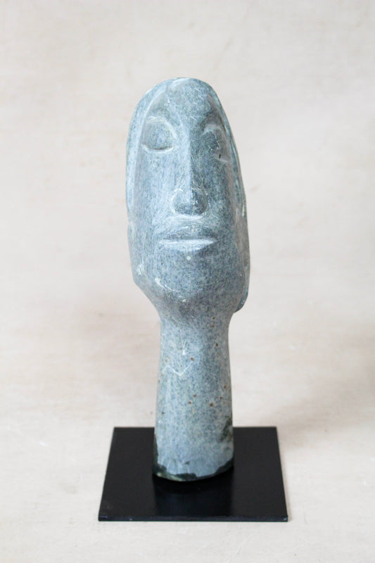Stone head sculpture by Rizimu Chiwawa Zimbabwe 30.6 by Botanical Boys