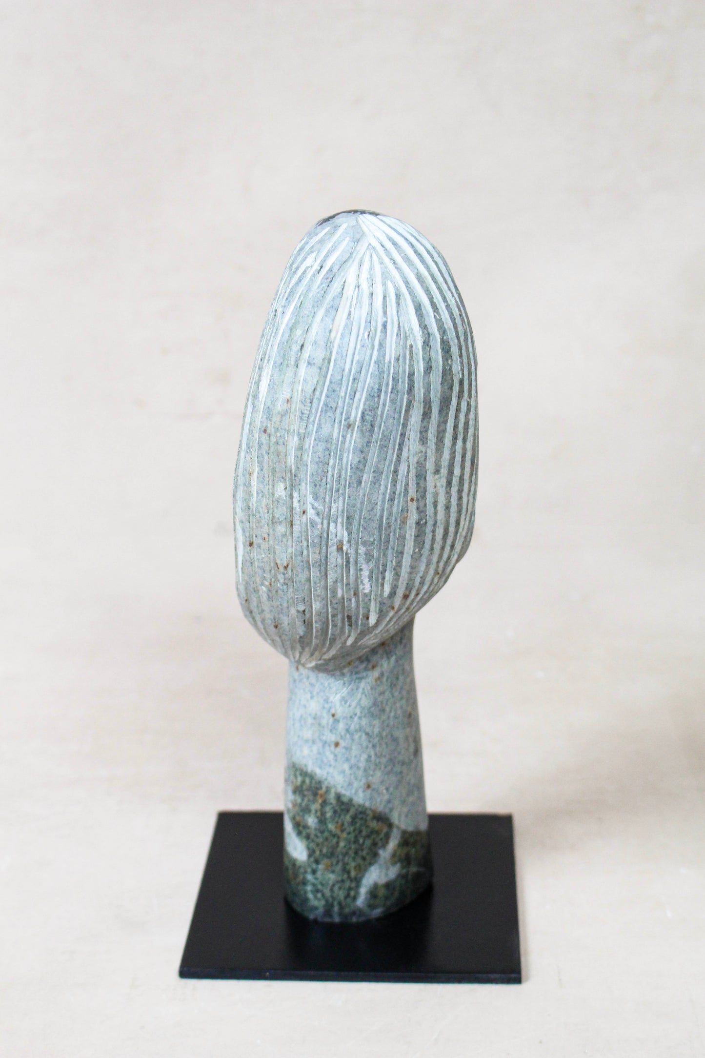 Stone head sculpture by Rizimu Chiwawa Zimbabwe 30.6 by Botanical Boys