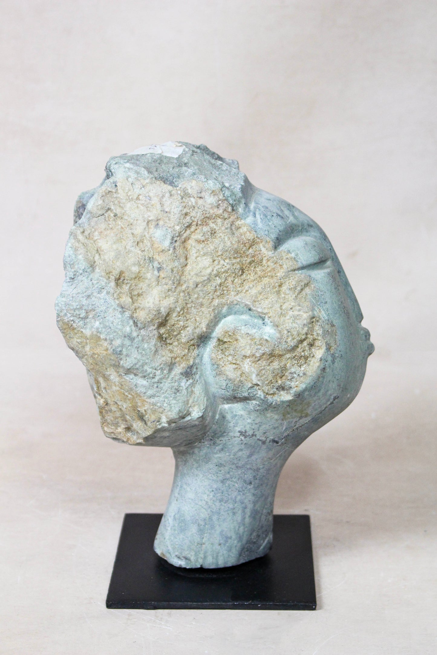 Stone head sculpture by Rizimu Chiwawa Zimbabwe 30.7 by Botanical Boys