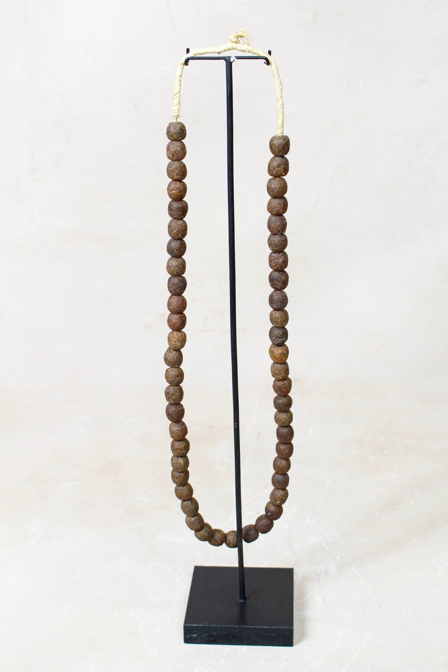 Ghana Glass Beads Necklace, Brown - 85.20 by Botanical Boys