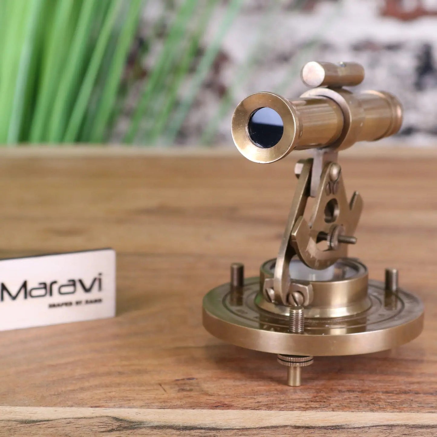 Antique Finish Brass Alidade 10cm by Maravi