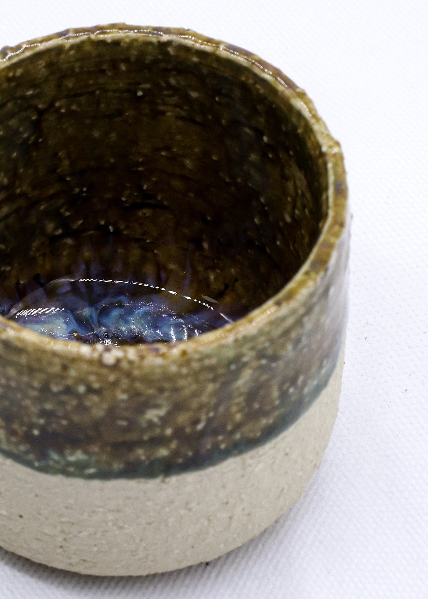 Bluverde Picollo Handmade Ceramic Milled Stoneware Espresso Mug by Ribera Handmade Ceramics