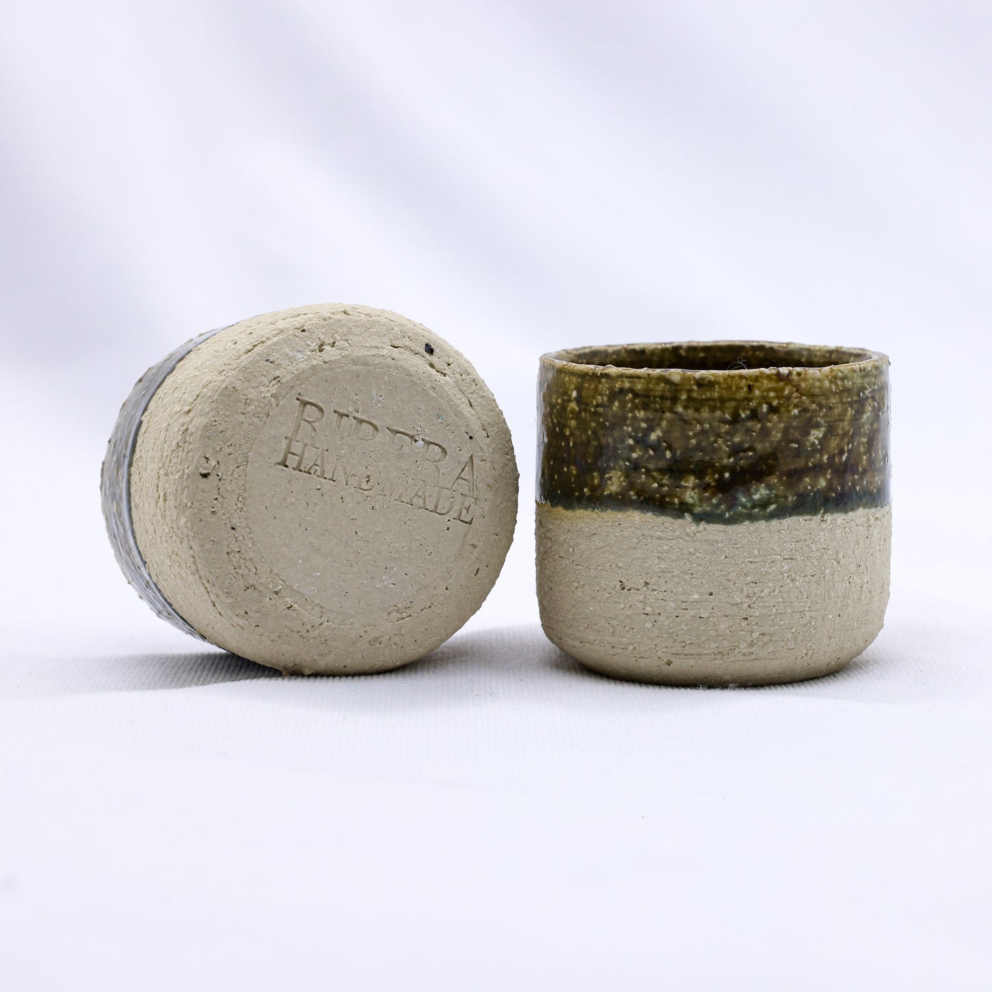 Bluverde Picollo Handmade Ceramic Milled Stoneware Espresso Mug by Ribera Handmade Ceramics