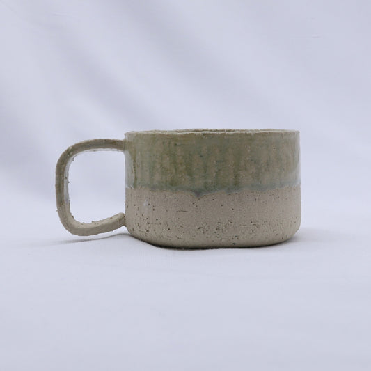 Bianca Grande Handmade Milled Stoneware Big Ceramic Mug by Ribera Handmade Ceramics