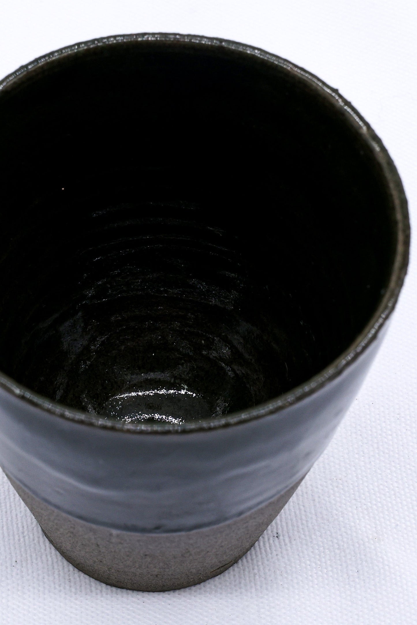 Bluverde Quadra Handmade Ceramic Smoked Grey Stoneware Tall Ceramic Cup by Ribera Handmade Ceramics