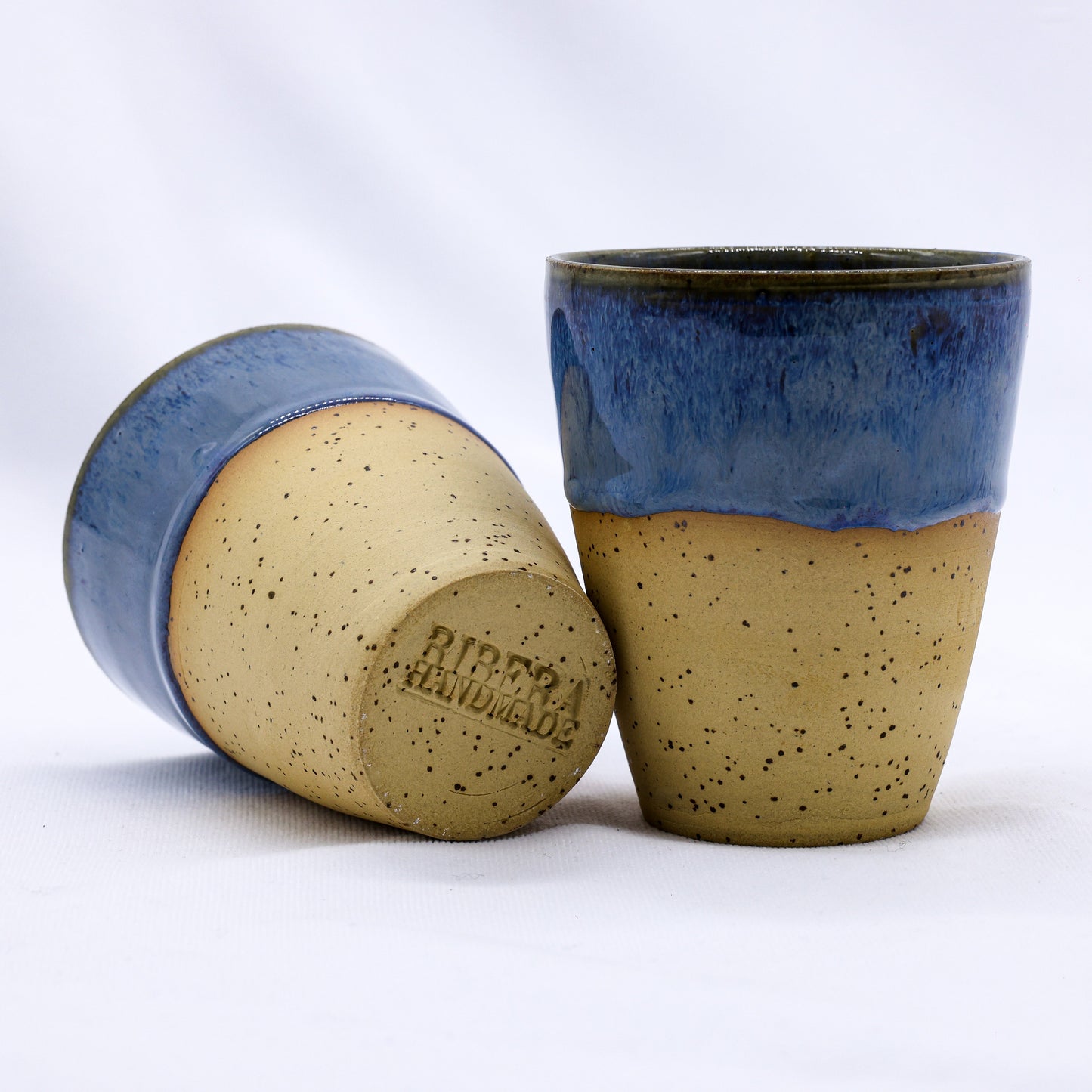 Blunero Quadra Stoneware Ceramic Mug by Ribera Handmade Ceramics