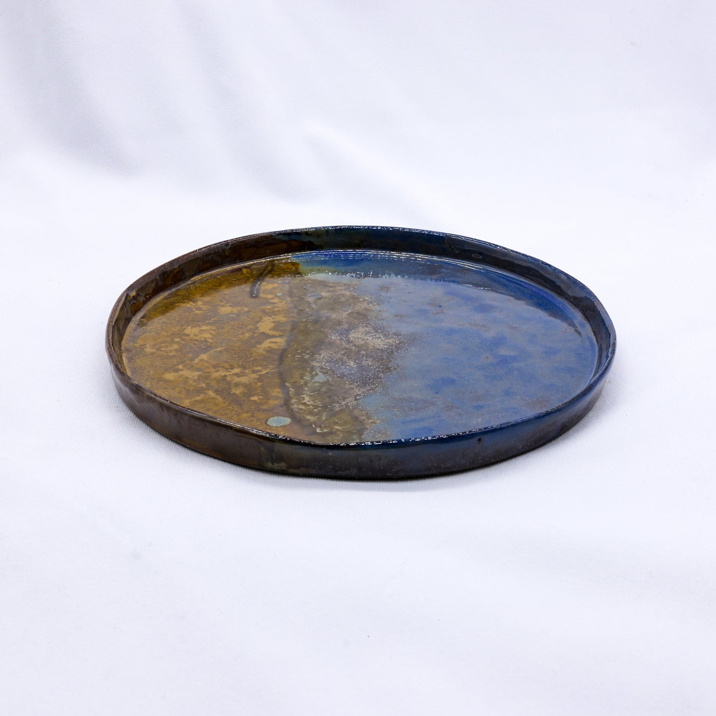 27 cm Oceanis Smoked Grey Large Stoneware Handmade Ceramic Dinner Plate by Ribera Handmade Ceramics