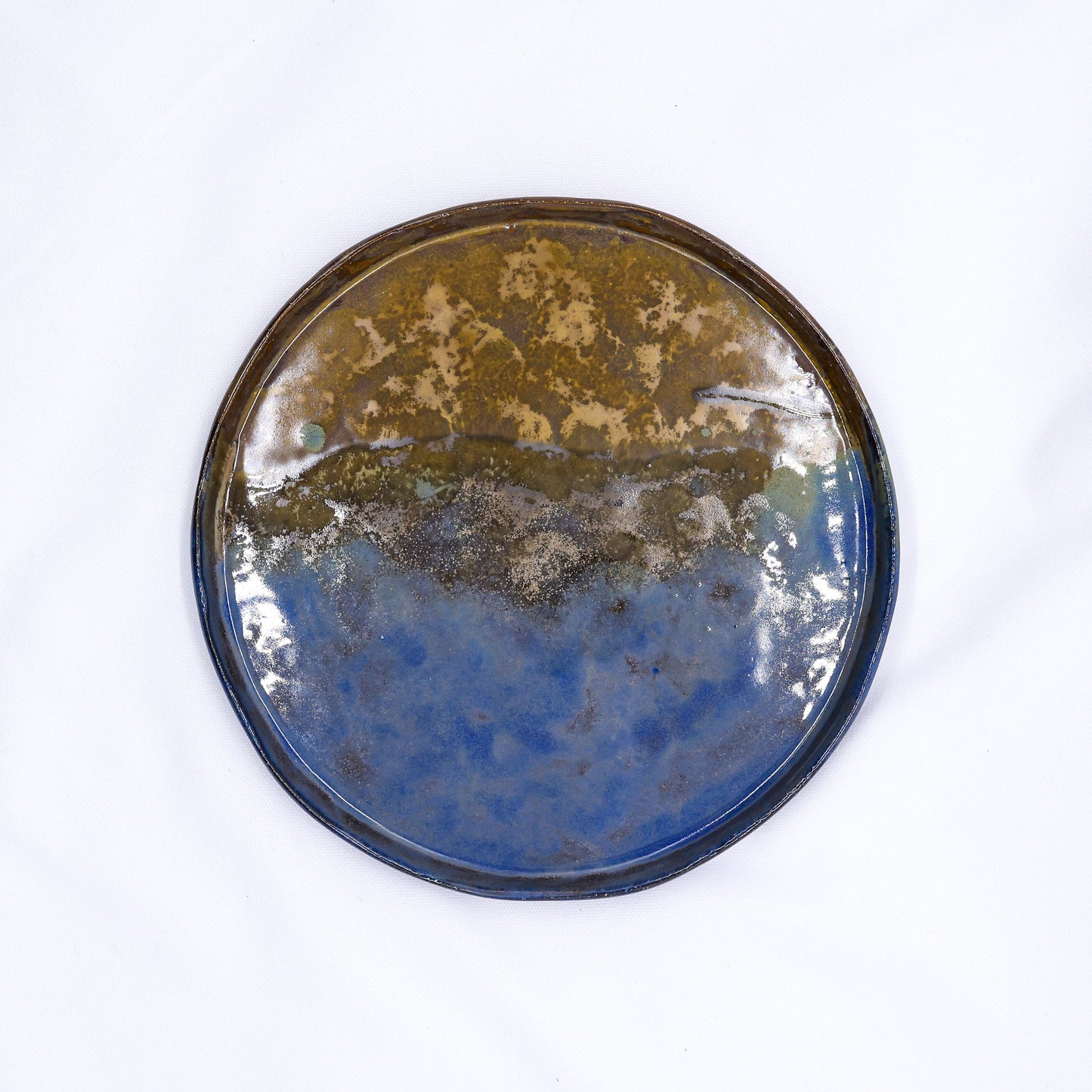 27 cm Oceanis Smoked Grey Large Stoneware Handmade Ceramic Dinner Plate by Ribera Handmade Ceramics