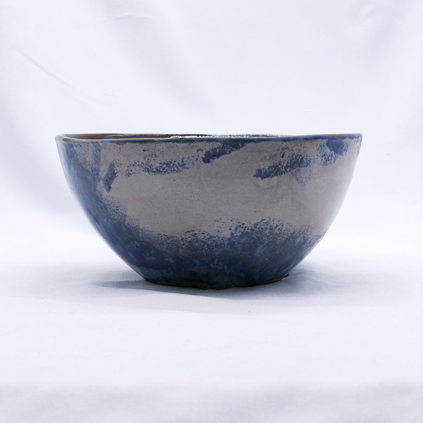Large Stone Reef Blue Handmade Ceramic Stoneware Dinner Bowl by Ribera Handmade Ceramics