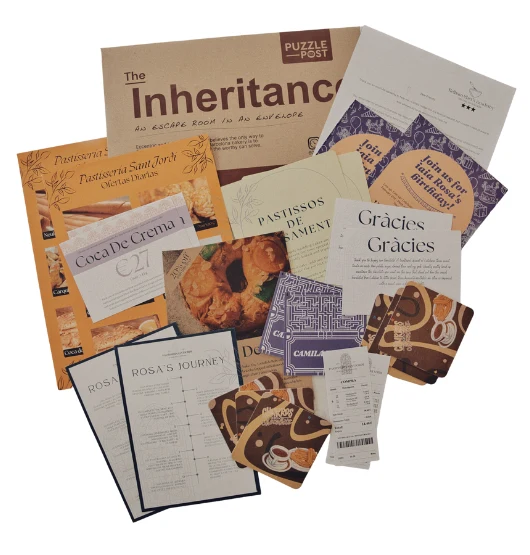 The Inheritance Escape Room in an Envelope Game