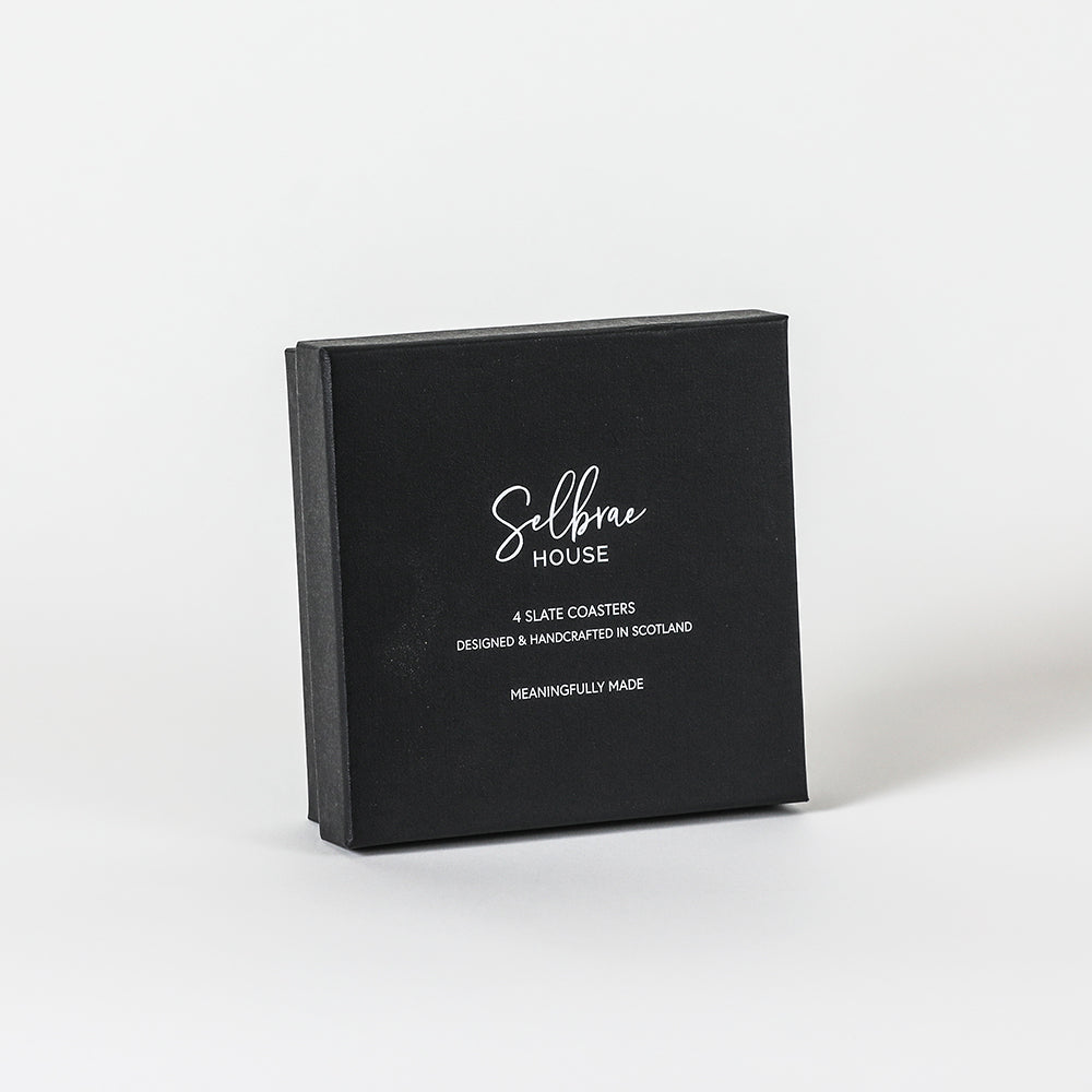 Heart Slate Coasters - Set of 4 by Selbrae House