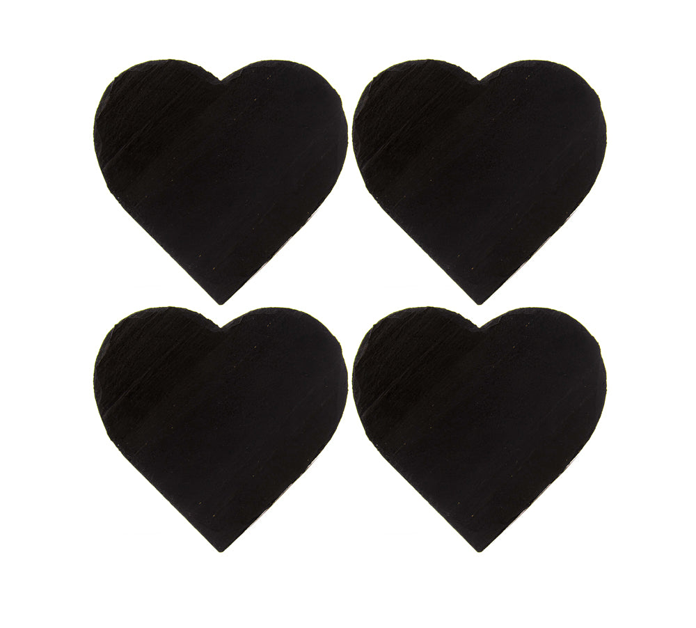 Heart Slate Coasters - Set of 4 by Selbrae House