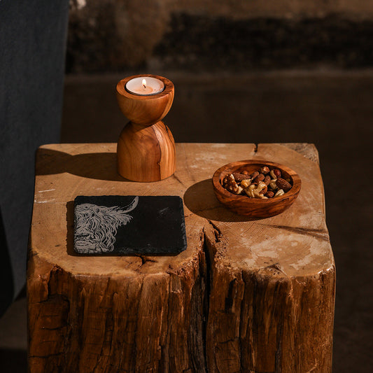 Highland Cow Single Slate Coaster by Selbrae House
