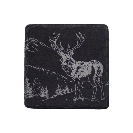 Scenic Stag Single Slate Coaster by Selbrae House