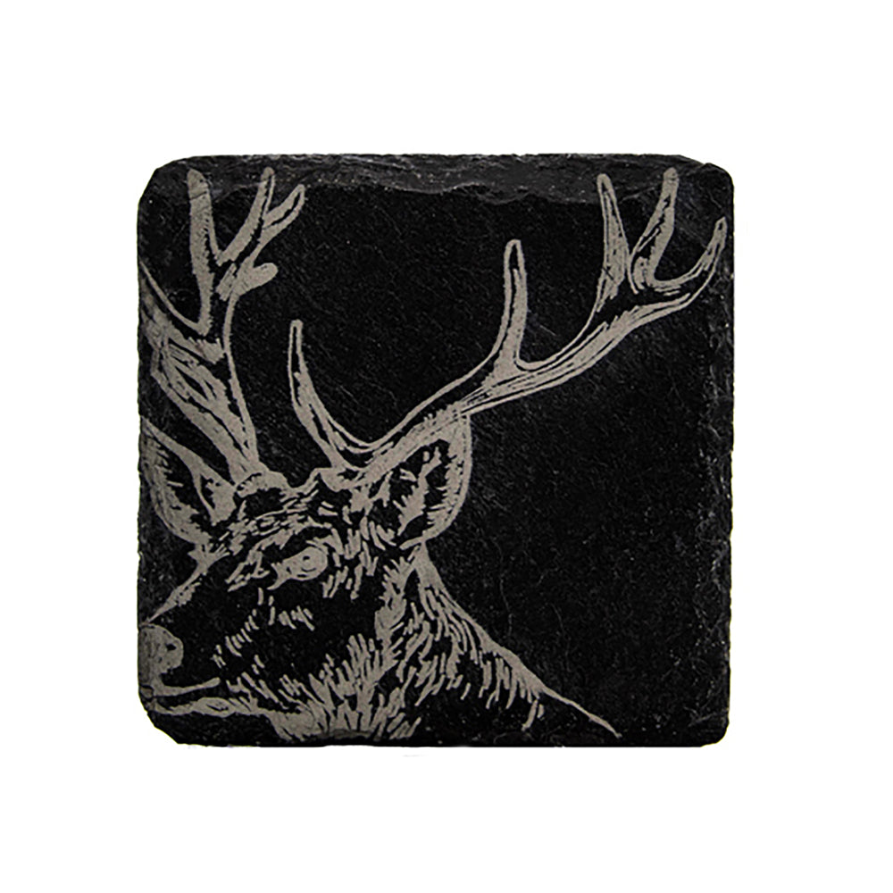 Stag Single Slate Coaster by Selbrae House