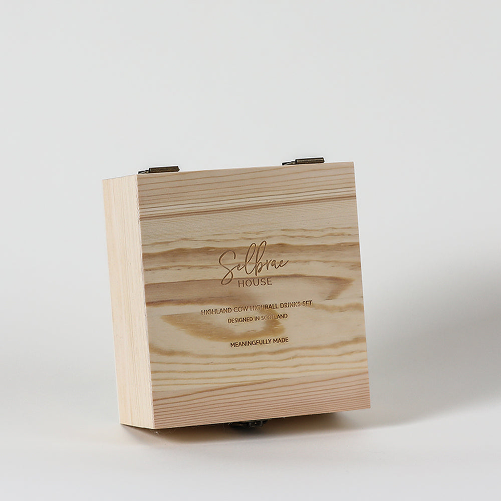 Highland Cow Highball Drinks Set by Selbrae House