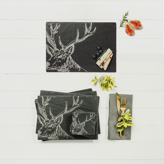 Stag Slate Gift Set by Selbrae House