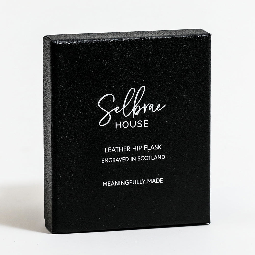 Stag Leather Hip Flask by Selbrae House