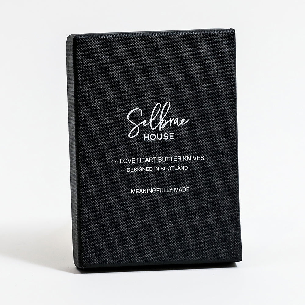 Love Heart Butter Knives - Set of 4 by Selbrae House