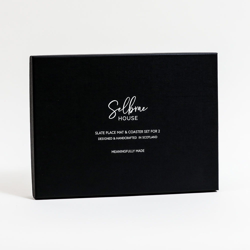 Highland Cow Slate Coaster & Place Mat Set by Selbrae House