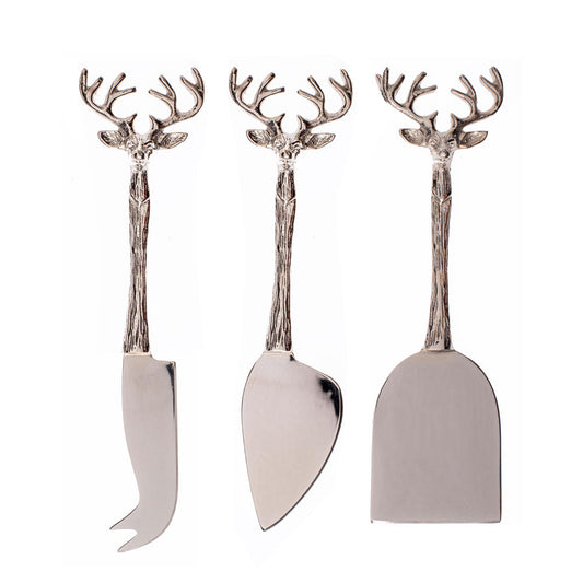 Stag Cheese Knives - Set of 3 by Selbrae House