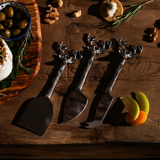 Stag Cheese Knives - Set of 3 by Selbrae House
