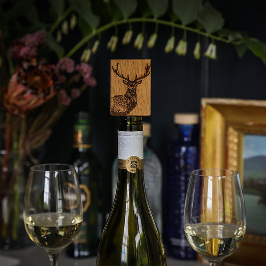 Monarch Stag Oak Bottle Stopper by Selbrae House