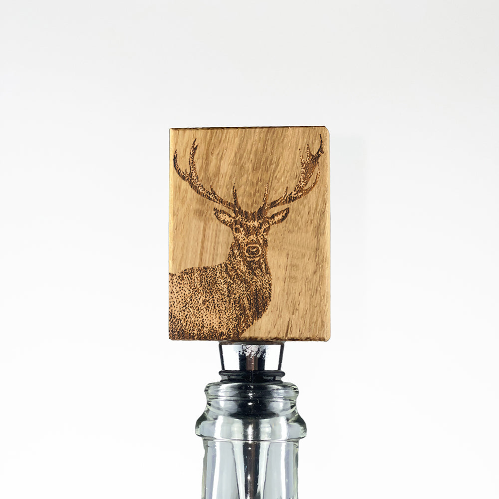 Monarch Stag Oak Bottle Stopper by Selbrae House