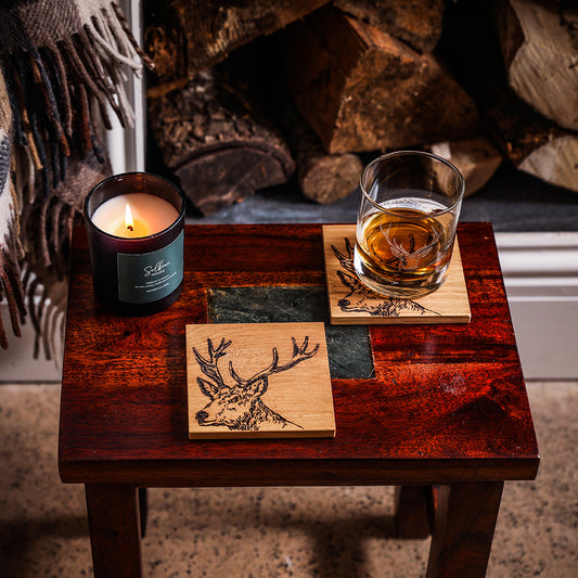 Stag Oak Coasters - Set of 2 by Selbrae House