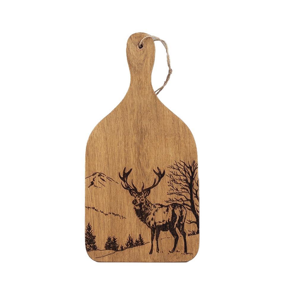 Scenic Stag Small Oak Hanging Paddle by Selbrae House