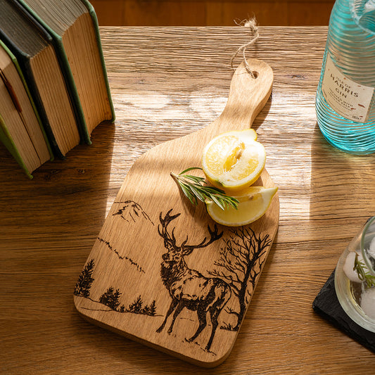 Scenic Stag Small Oak Hanging Paddle by Selbrae House