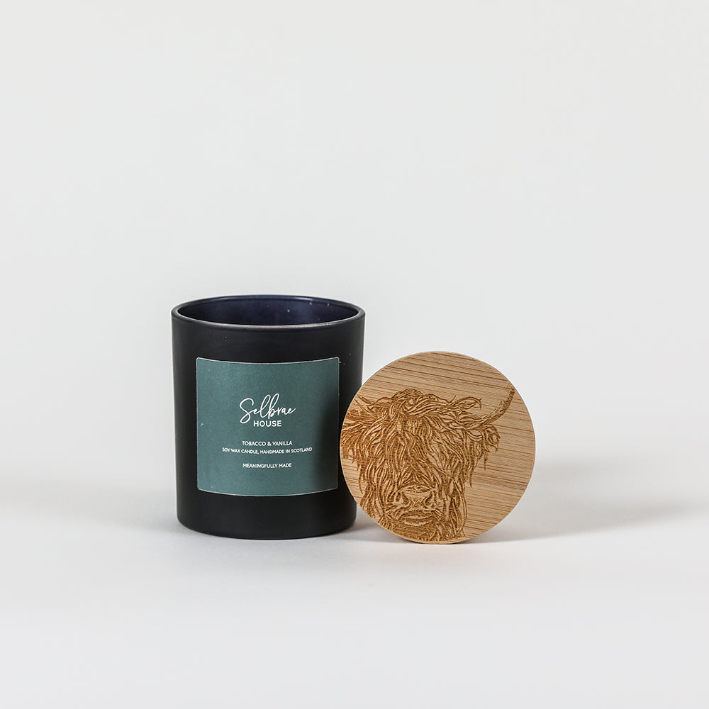 Highland Cow Tobacco & Vanilla Candle by Selbrae House