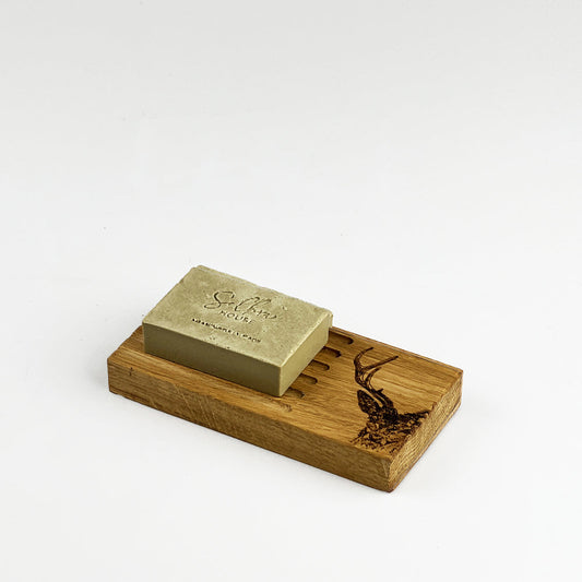 Stag Prince Oak Soap Dish & Soap Set by Selbrae House