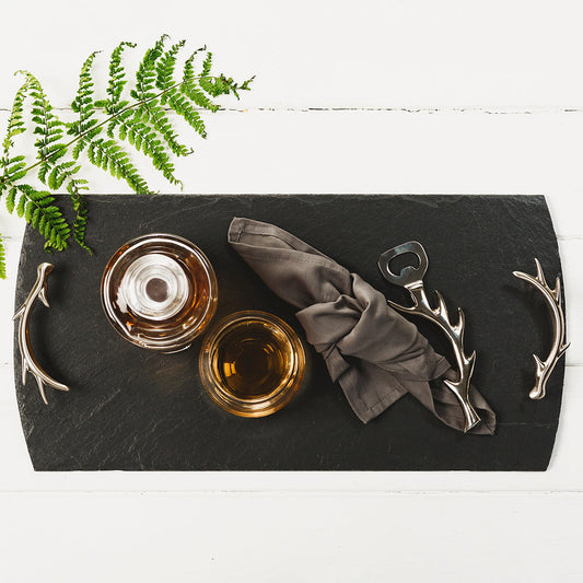 Antler Slate Serving Tray - Large by Selbrae House