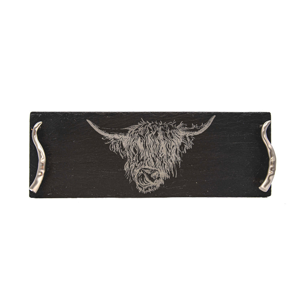 Highland Cow Slate Serving Tray - Small by Selbrae House