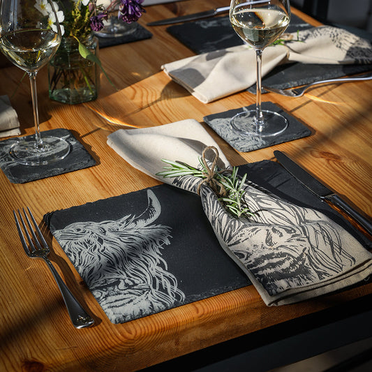 Highland Cow Slate Place Mats - Set of 2 by Selbrae House