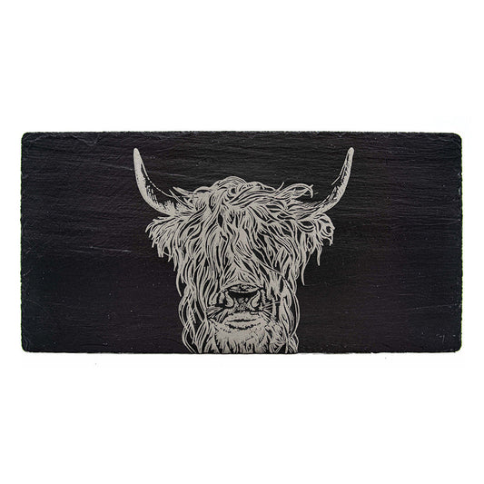 Highland Cow Slate Table Runner by Selbrae House