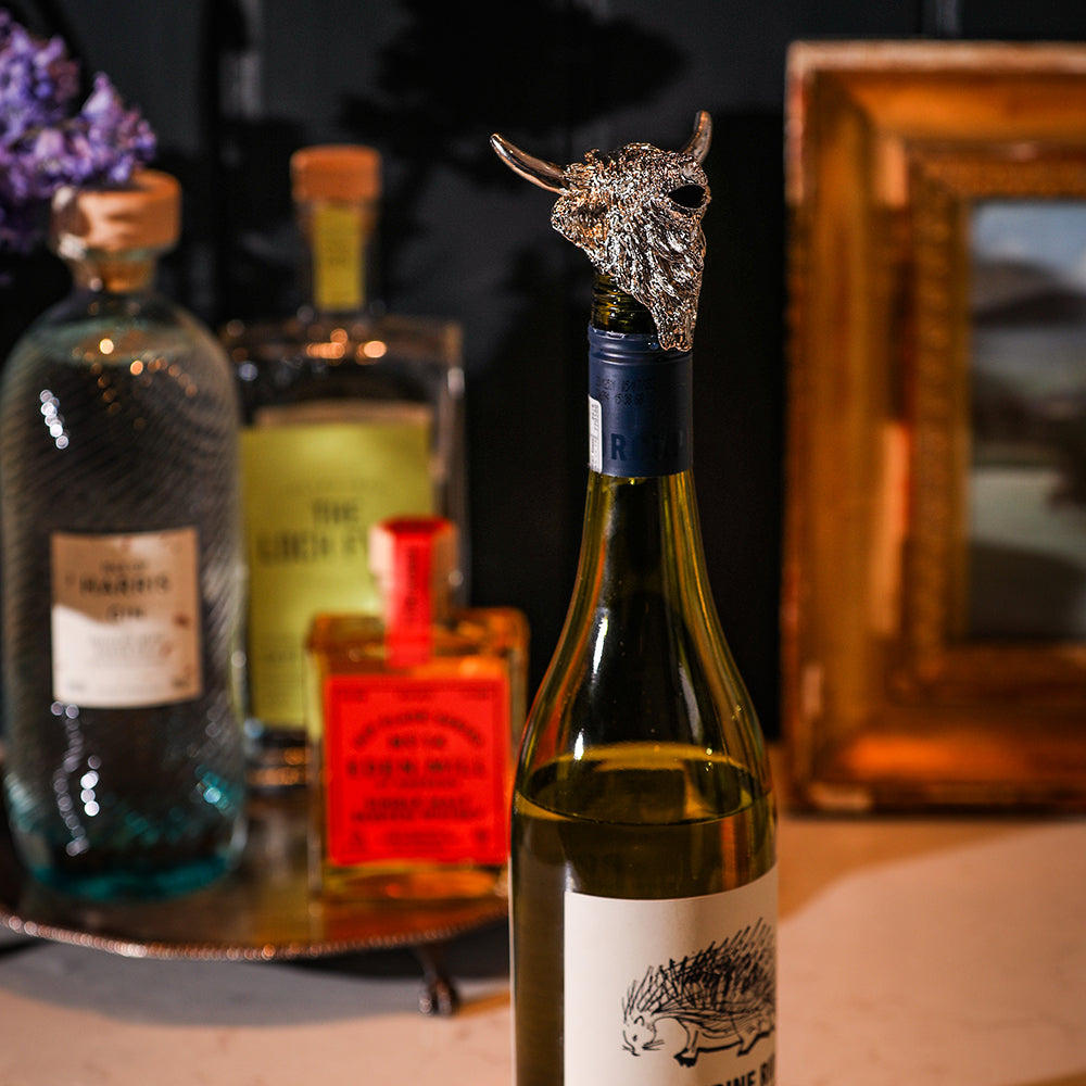 Highland Cow Bottle Pourer by Selbrae House