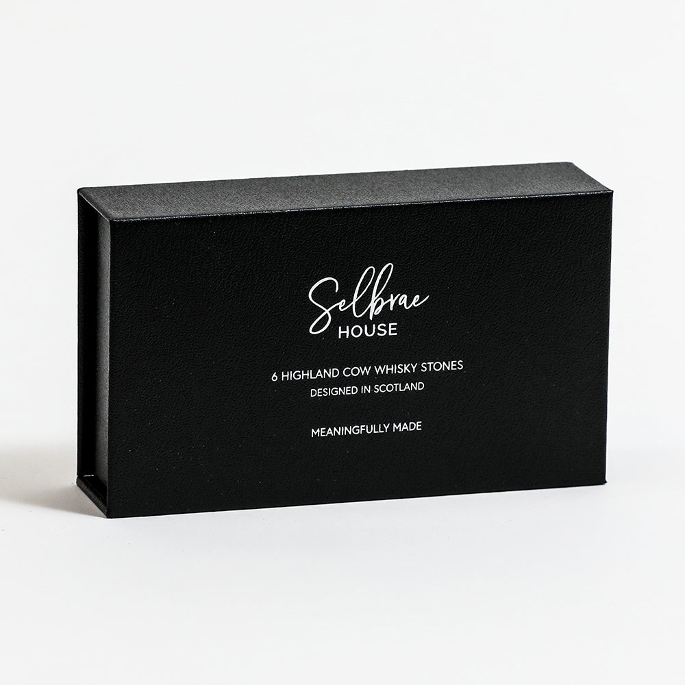 Highland Cow Whisky Stones - Set of 6 by Selbrae House