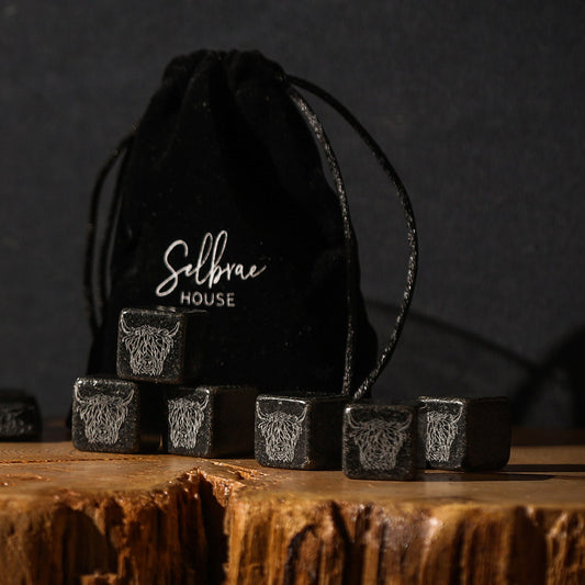 Highland Cow Whisky Stones - Set of 6 by Selbrae House