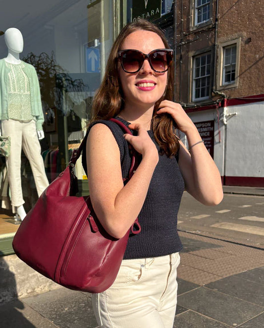 SADDLER "Julia" Real Leather Hobo Bag – Versatile, Stylish & Spacious Design